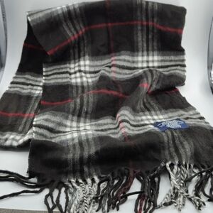 Greenbrier 9.5" x 59" Black/Red/Grey/White Fleece Scarf